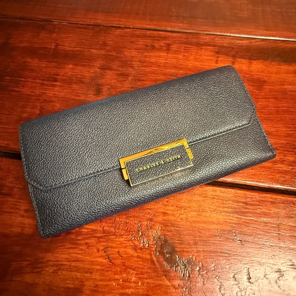 Charles & Keith Navy Blue Wallet